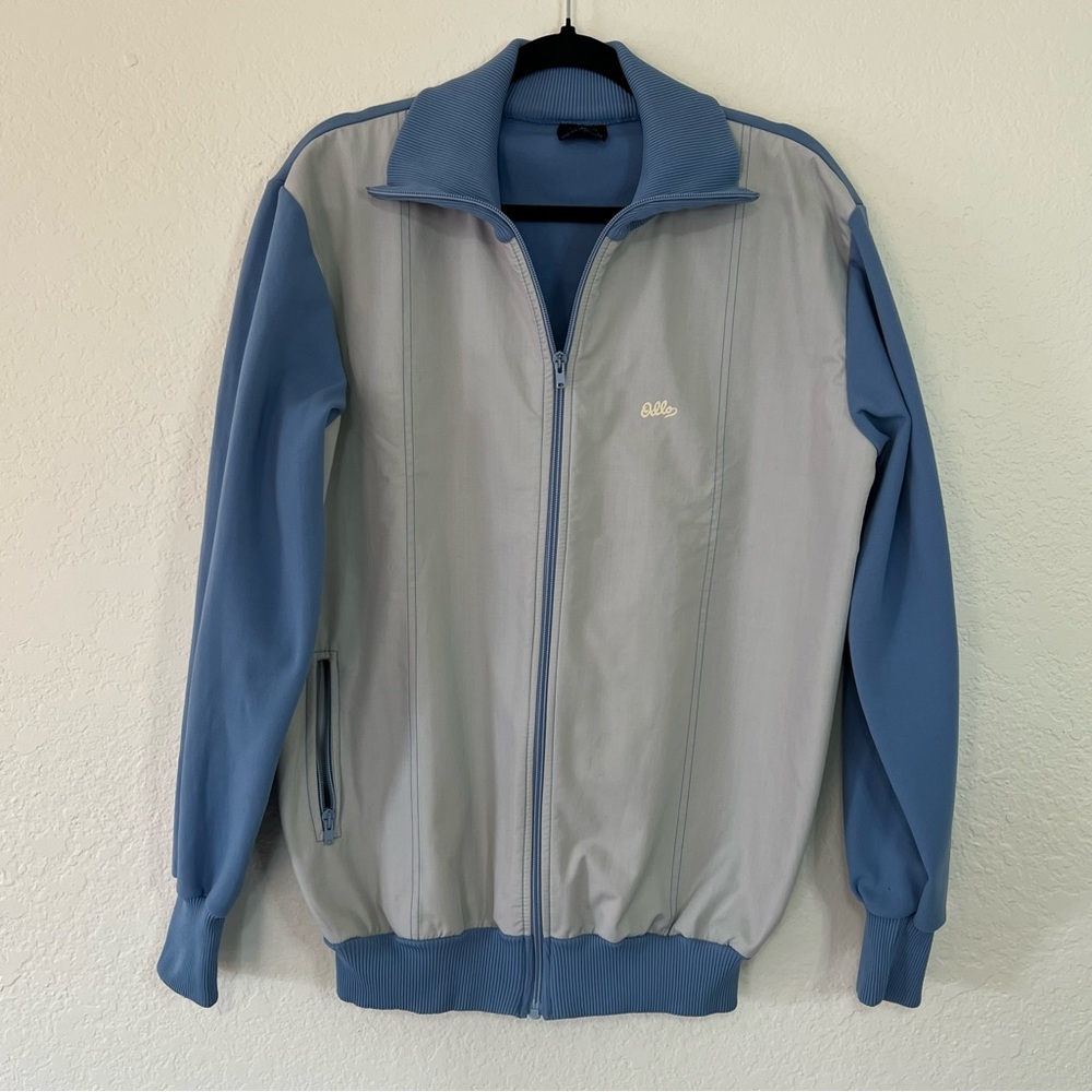 Vintage‎ Odlo Of Norway Two Tone Blue Leisure Athletic Zip Jacket Men’s Size XL